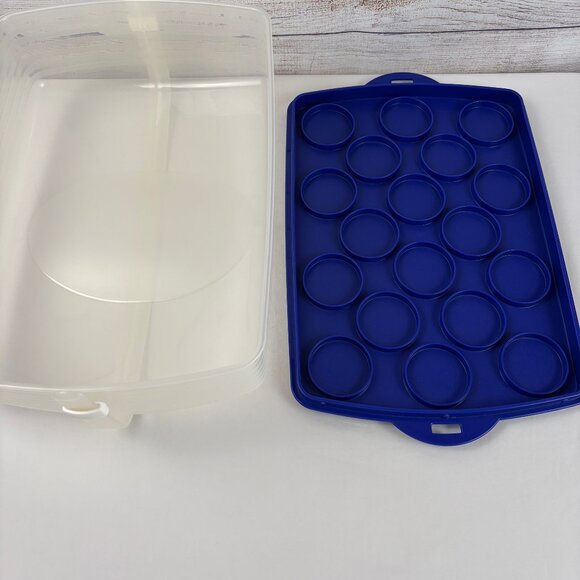 Tupperware Rectangle Bake N Take Cake Cupcake Taker Carrier - Picture 2 of 7
